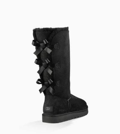 UGG Bailey Bow Tall II Womens Boots Black - AU 795ET